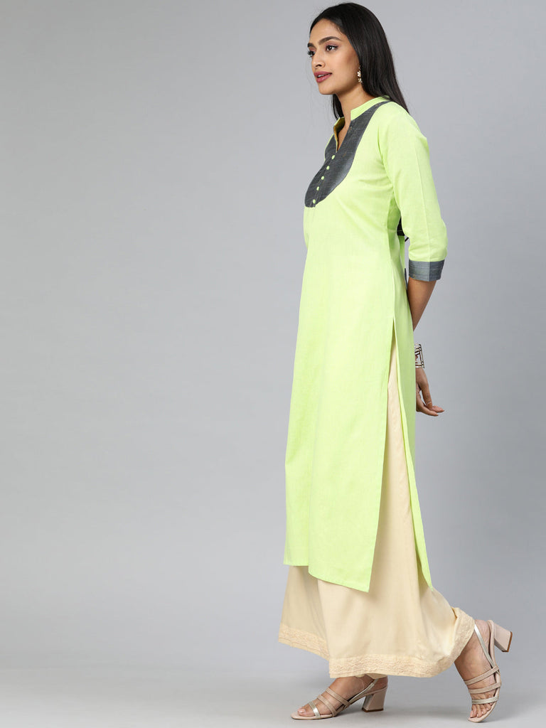 Green Straight Kurta