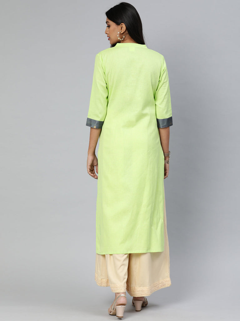 Green Straight Kurta