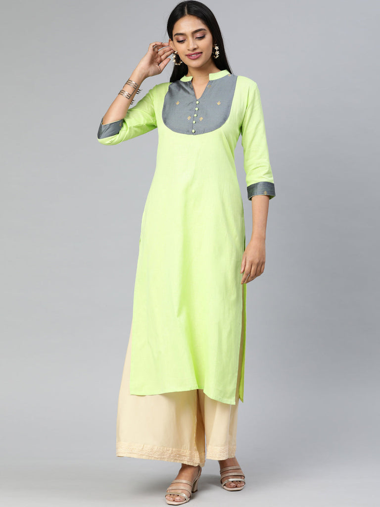 Green Straight Kurta