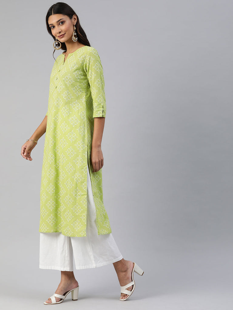 Green Straight Kurta