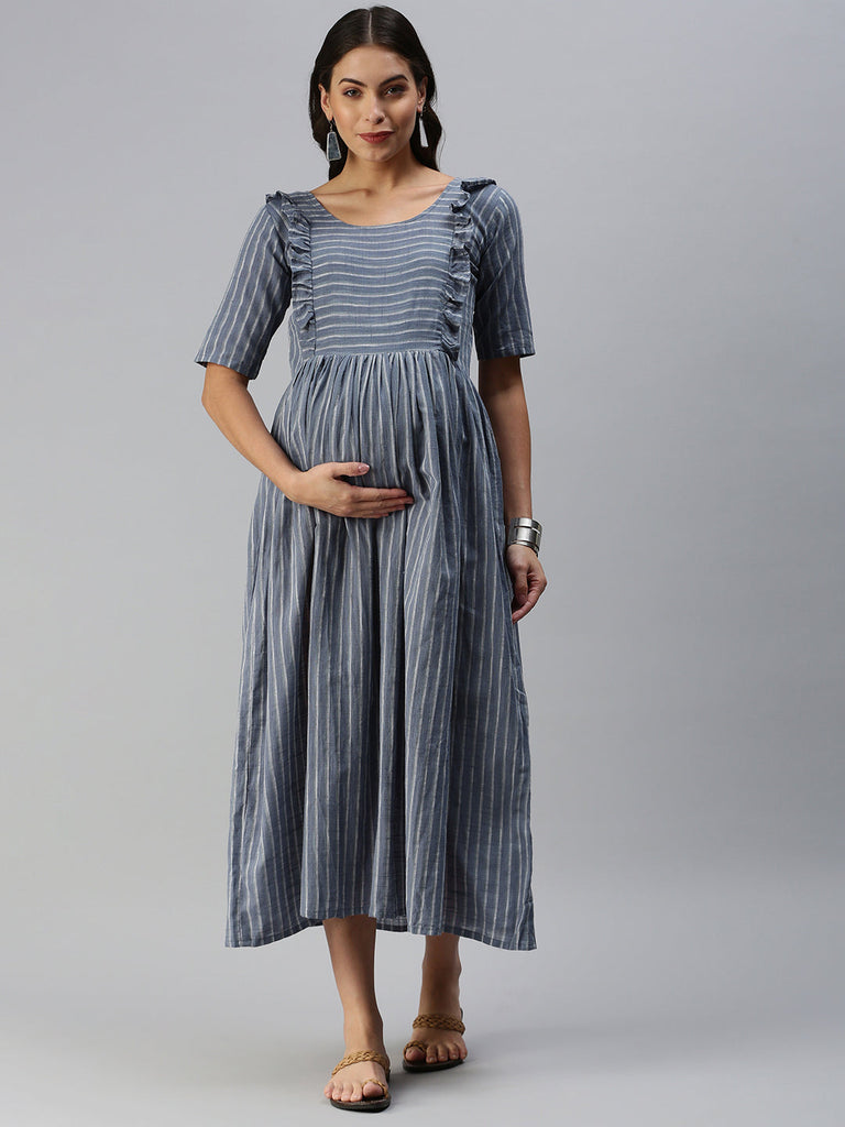 Grey Maternity Dress