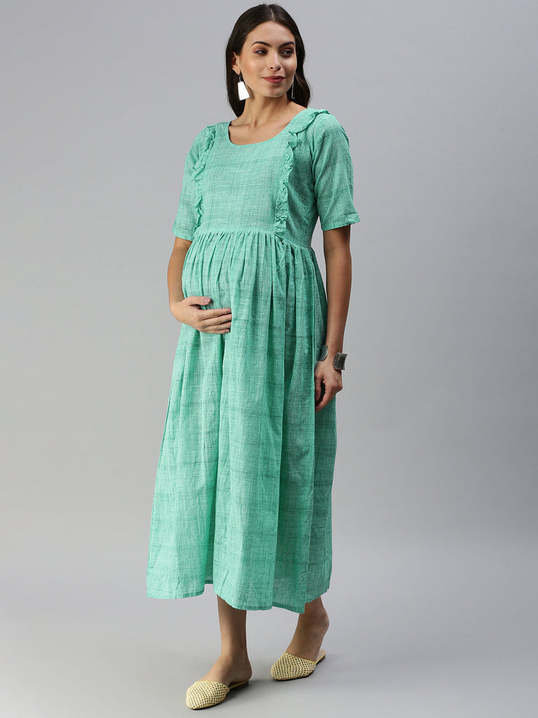 Sea Green Maternity Dress