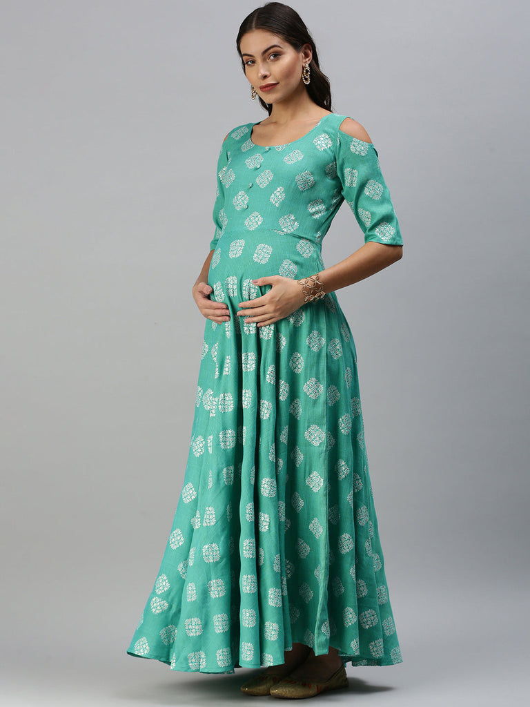 Sea Green Maternity Dress