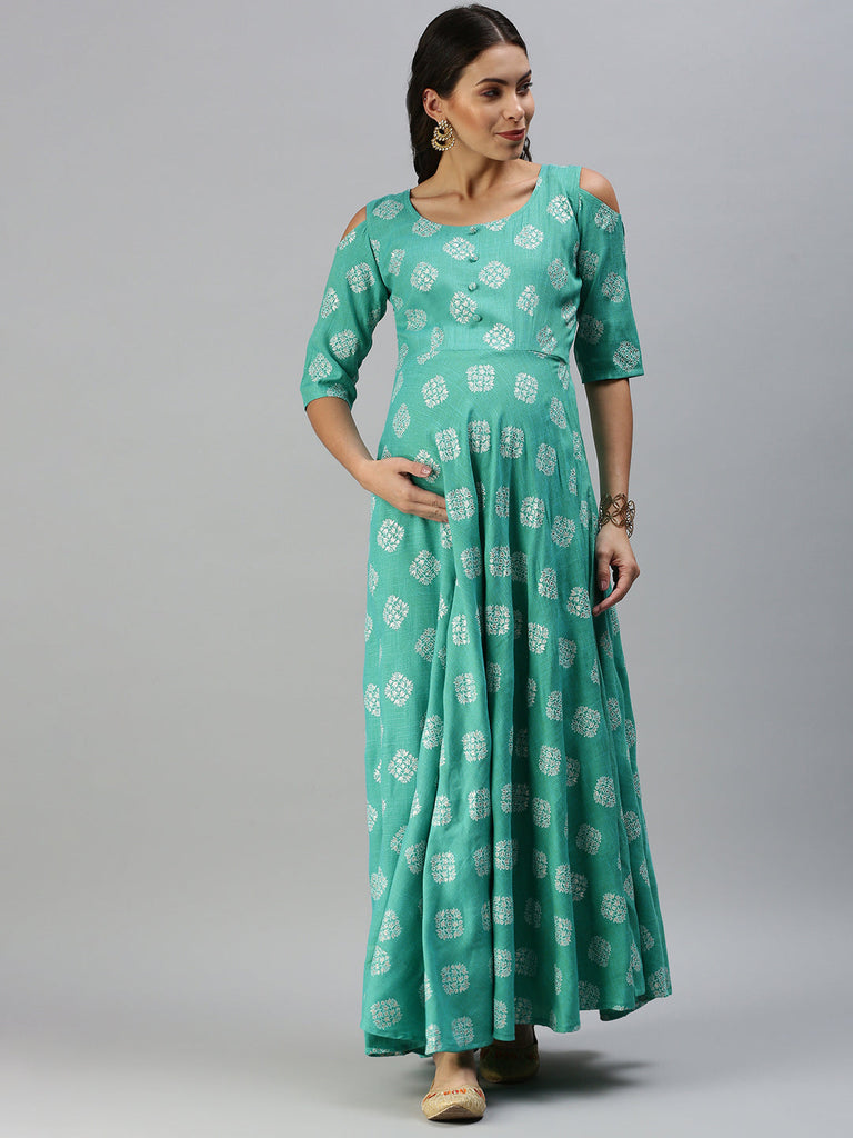 Sea Green Maternity Dress