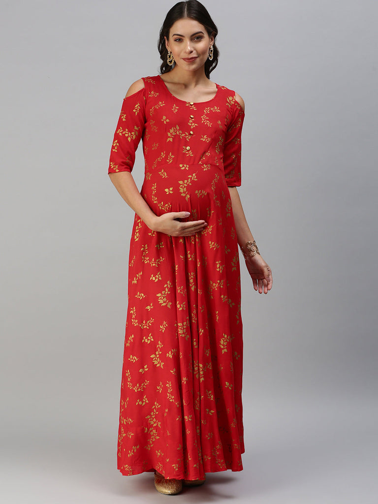 Red Maternity Dress