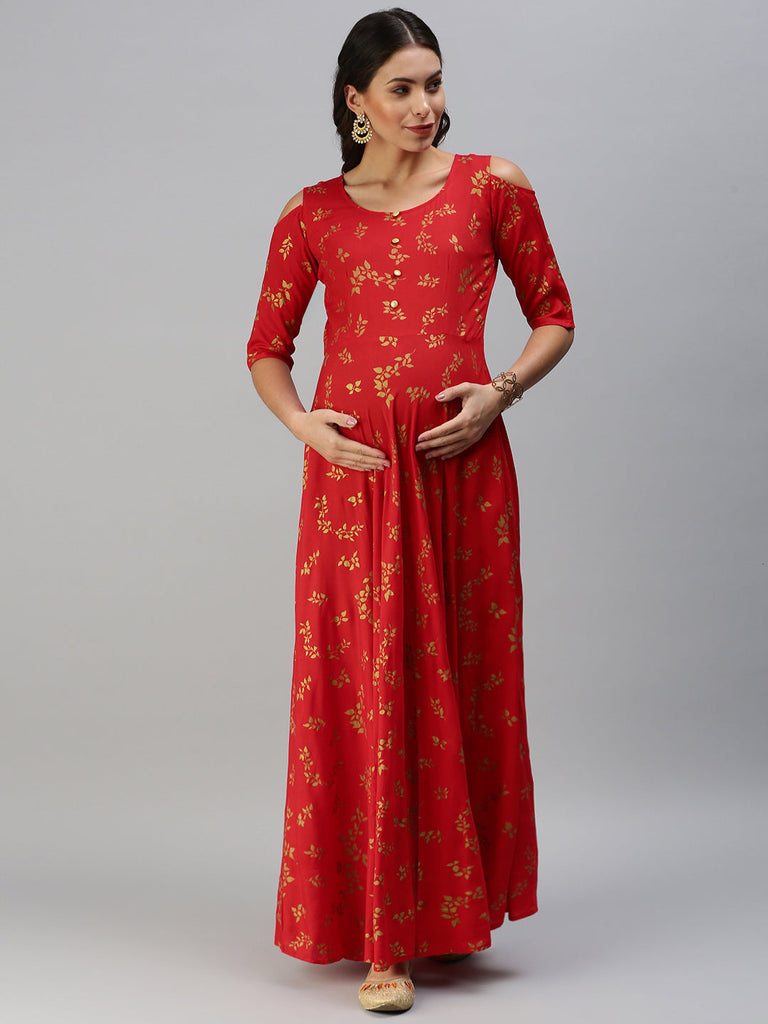 Red Maternity Dress