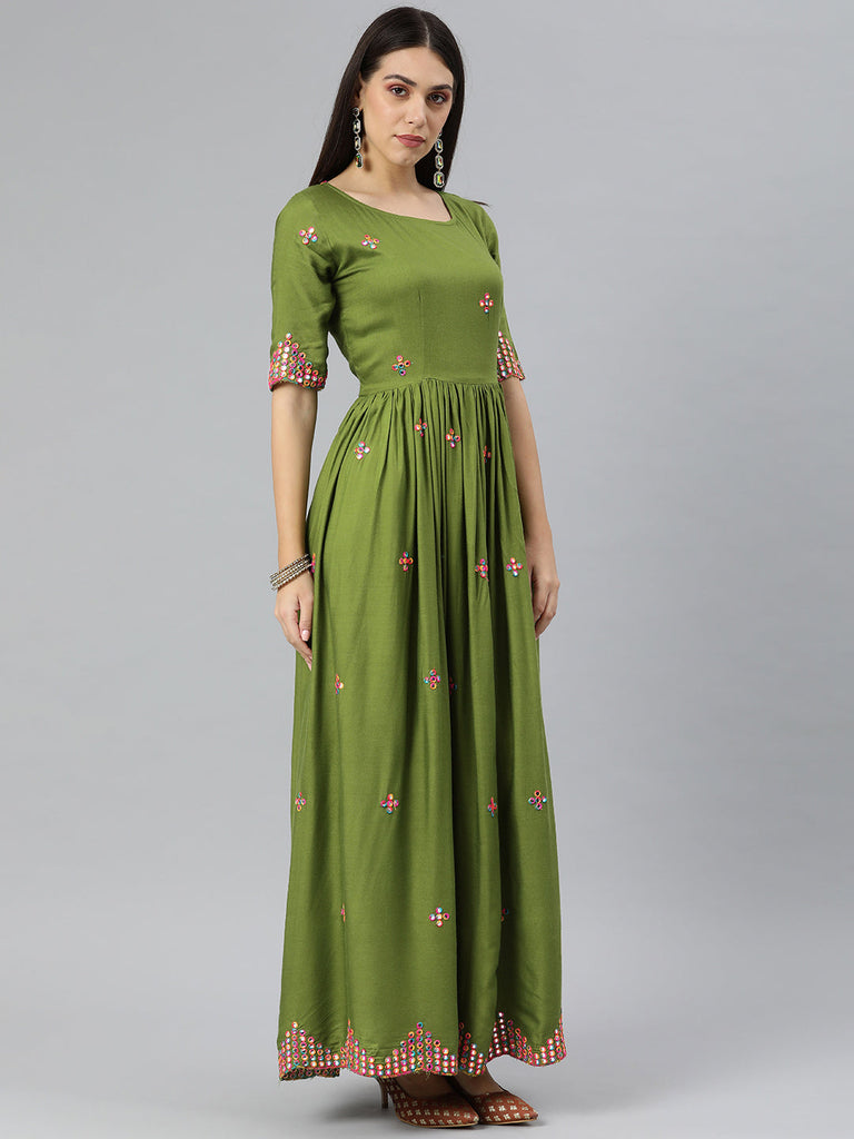 Olive Green Maxi Dress