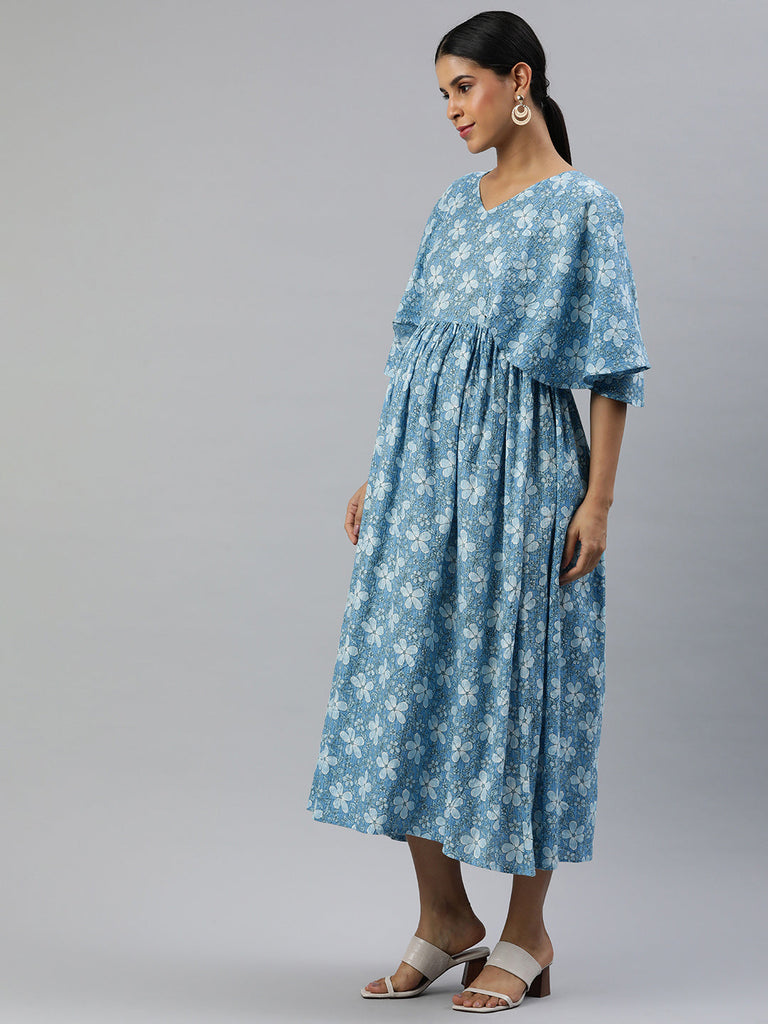 Blue Maternity Dress