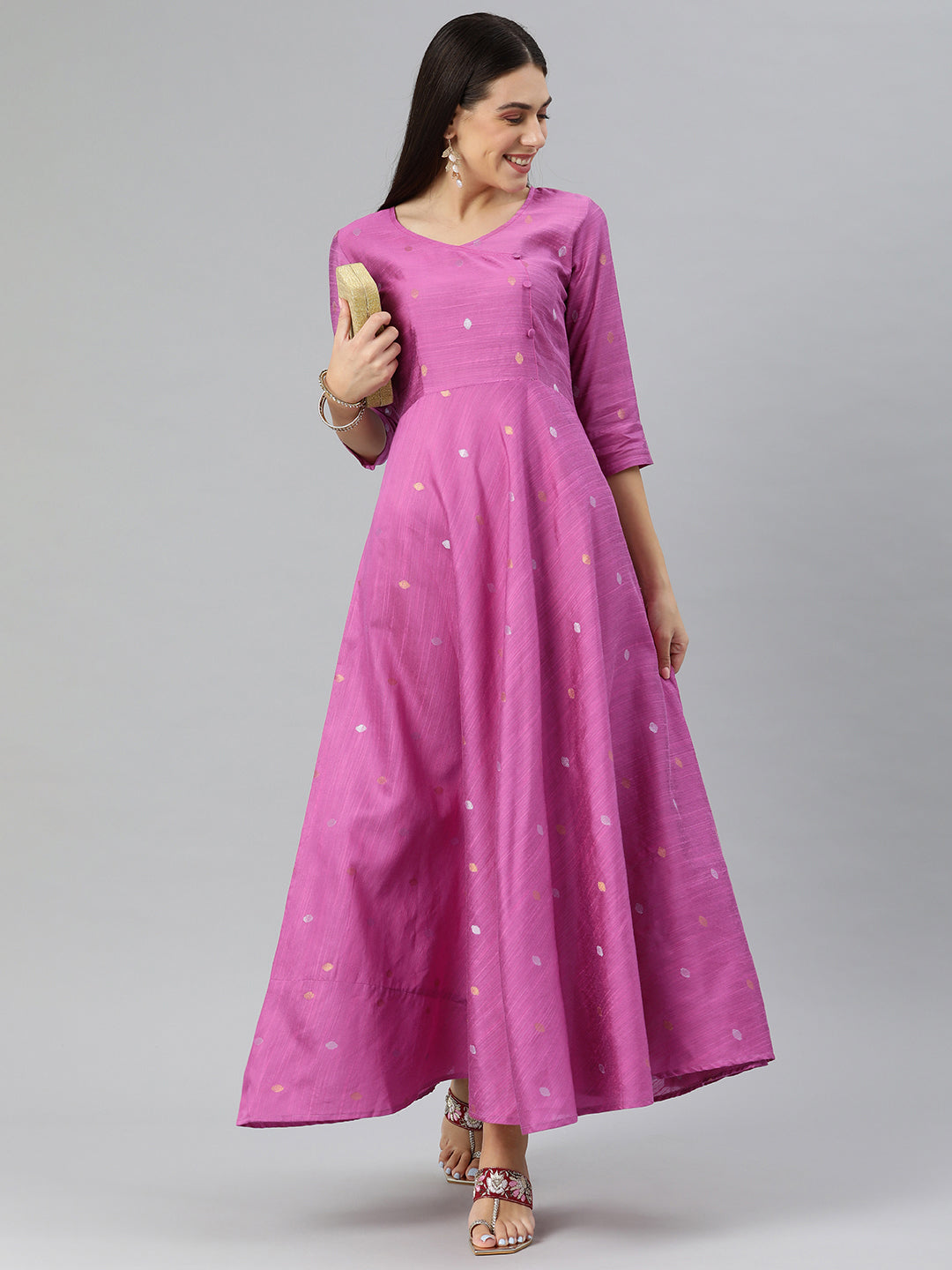 fcity.in - A Women Traditional Ethnic Long Anarkali Gown And Maxi Dress  Made Of