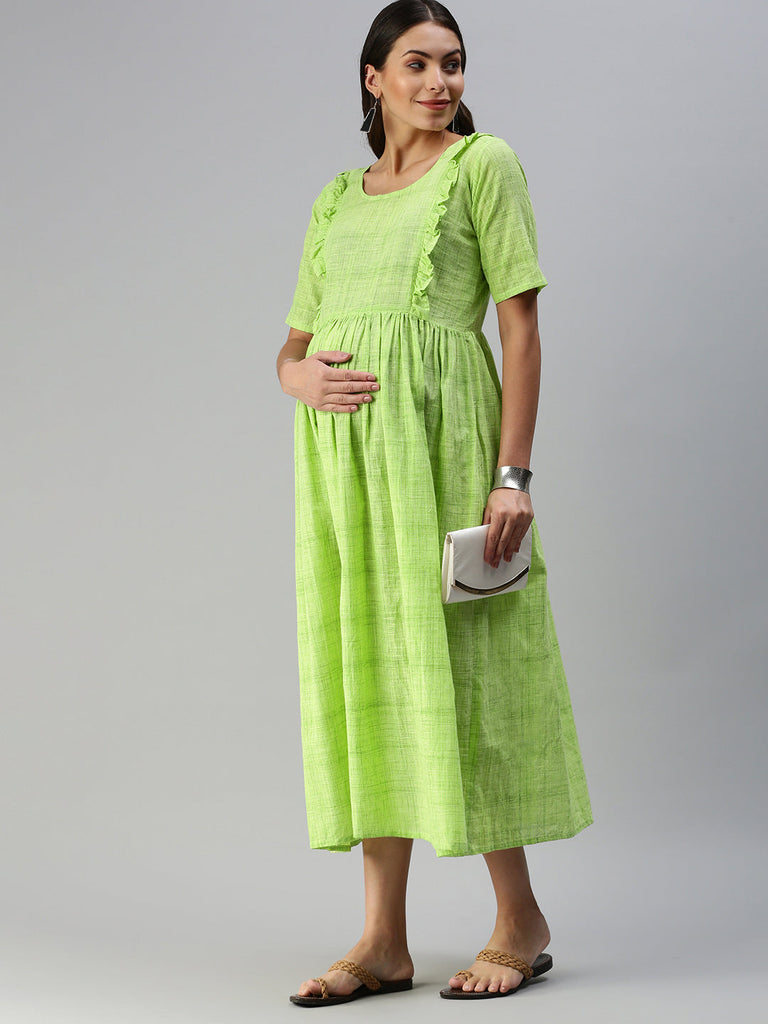 Lime Maternity dress The Anarkali Shop