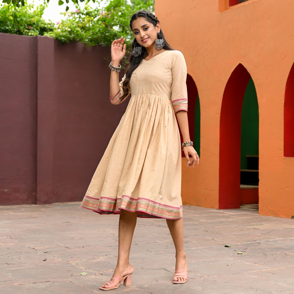 Minakshi Off White Midi dress