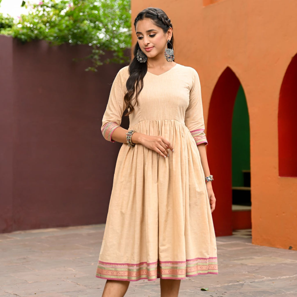 Minakshi Off White Midi dress